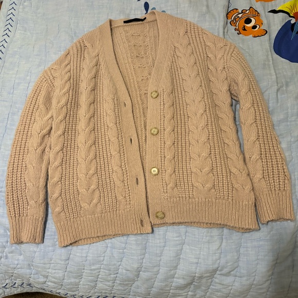 🌸🍂JENNI KAYNE Cable Cocoon Cardigan in Blush/Pink - Picture 5 of 10